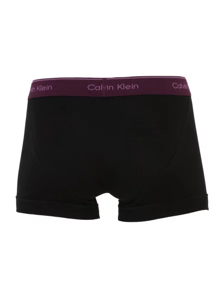 Calvin Klein Underwear Boxerky sivá melírovaná / fialová biela čierna