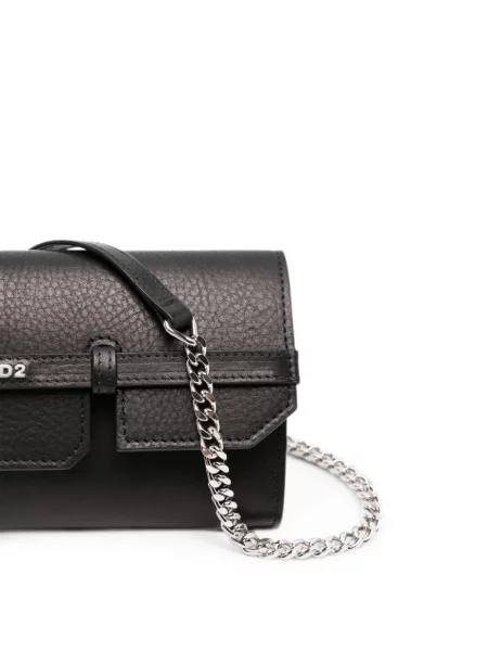 Geantă plic Dsquared2 cu aplicații negru
