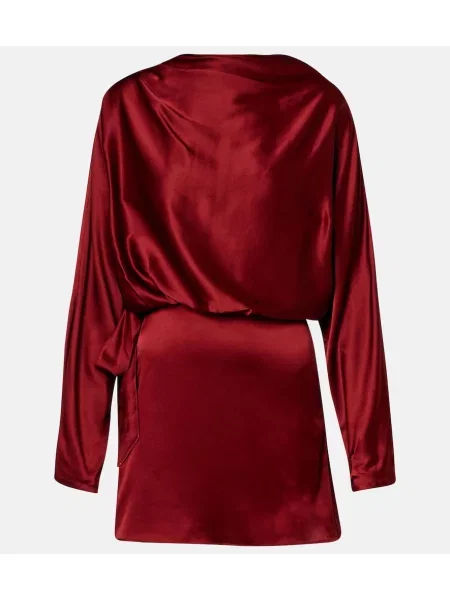 Rochie Staud din satin bordo