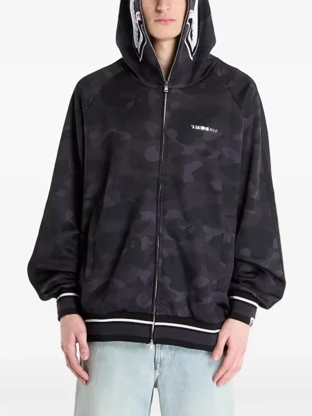 Hanorac cu glugă A Bathing Ape® cu imagine negru