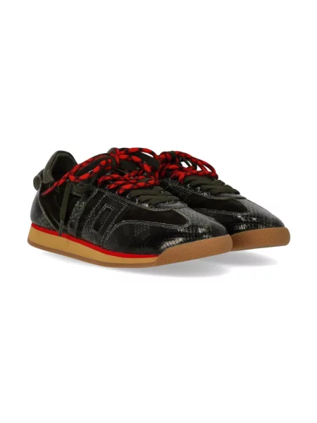 Aksamitne sneakersy Back70 zielone