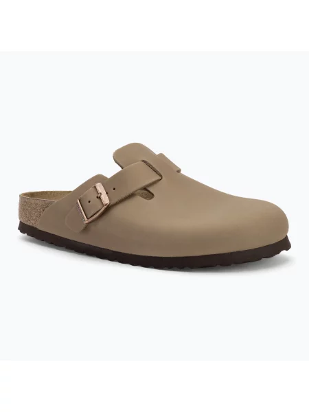 Kožené pantofle Birkenstock hnědé