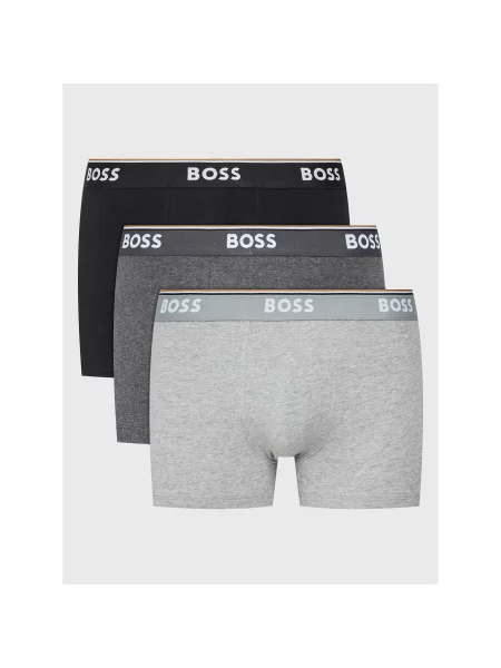 BOSS Orange Boksarice Power siva / pegasto siva / črna bela