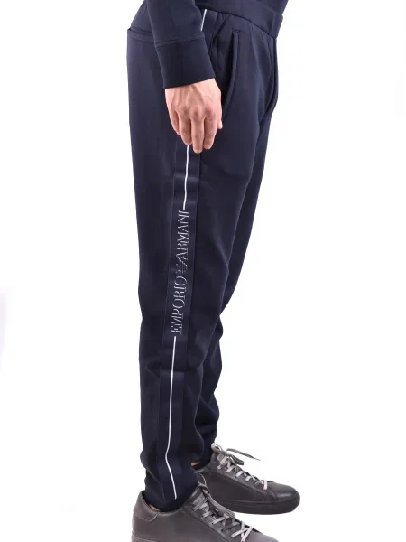 Hlače Emporio Armani modra