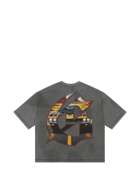 Tricou Godspeed cu imagine gri