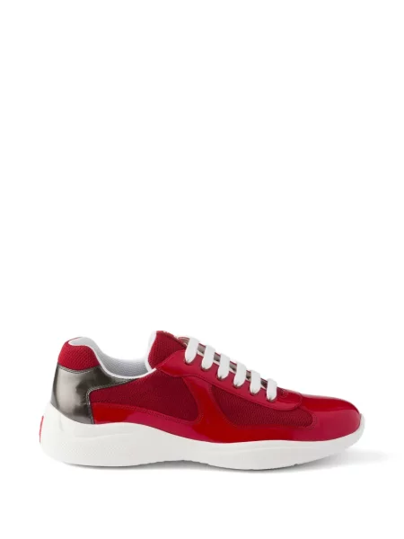 Sneakerși Prada din piele roșu