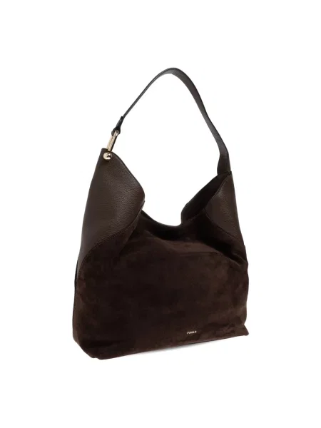 Torebka hobo Furla skórzana brązowa