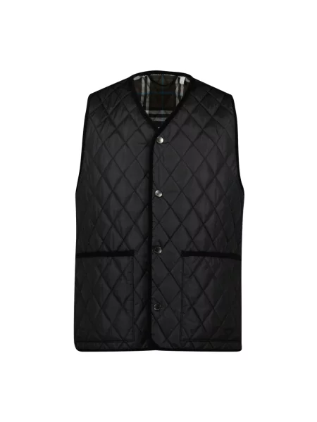 Pikowana kamizelka Burberry bez rękawów czarna