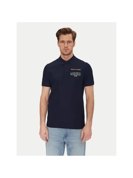 Lacoste Polo marškinėliai Tamsiai Regular Fit mėlyna