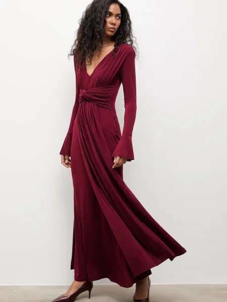 Answear.LAB sukienka bordowa