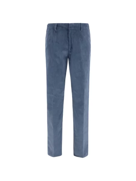 Pantaloni Etro de catifea cord albastru