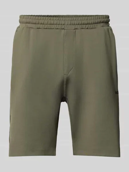Szorty dresowe o kroju regular fit z szybkoschnącej tkaniny model ‘HECON ACTIVE’ Boss Green