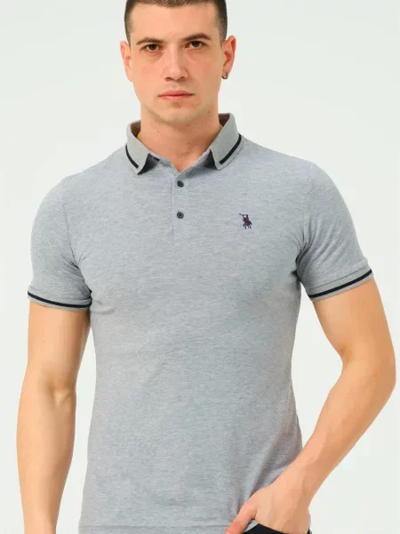 Поло тениска Dewberry сиво