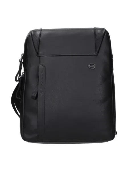 Torba crossbody Piquadro skórzana czarna
