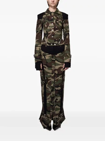 Geacă Srvc Studio cu model camuflaj verde