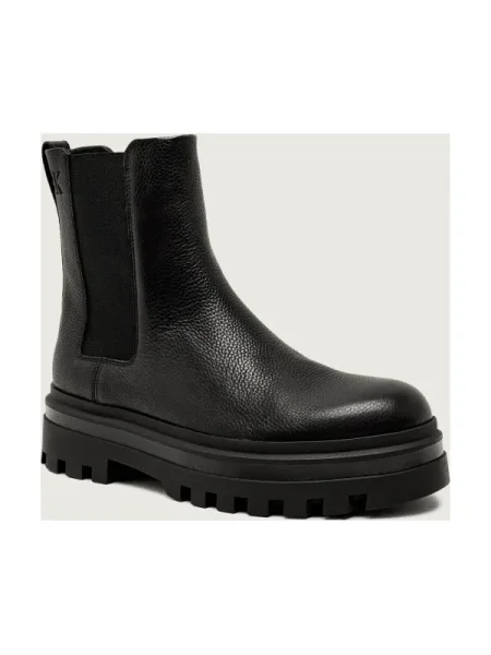 Calvin Klein De piele ghete chelsea LUGGED CHELSEA negru