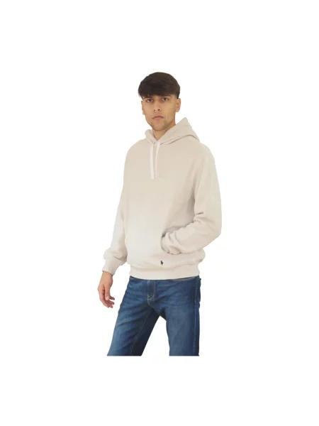 Bluza z kapturem Ralph Lauren polarowa beżowa