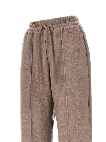 Pantaloni Weekend Max Mara alergare cu cordon maro