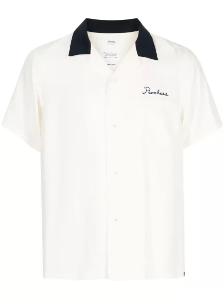 Hedvábná krátká košile Visvim bílá