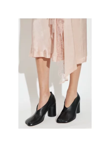 Czółenka Mm6 Maison Margiela skórzana czarna