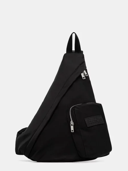 Torebka Mm6 Maison Margiela skórzana asymetryczna czarna