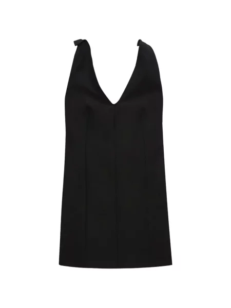 Rochie mini Msgm fără mâneci cu decolteu în V de costum negru