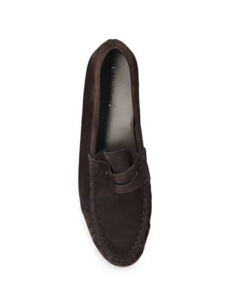 Pantofi loafer Max Mara din piele maro