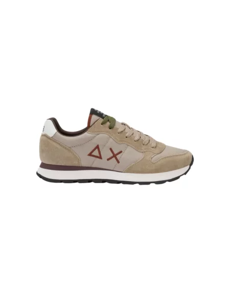 Sneakersy Sun68 skórzane beżowe