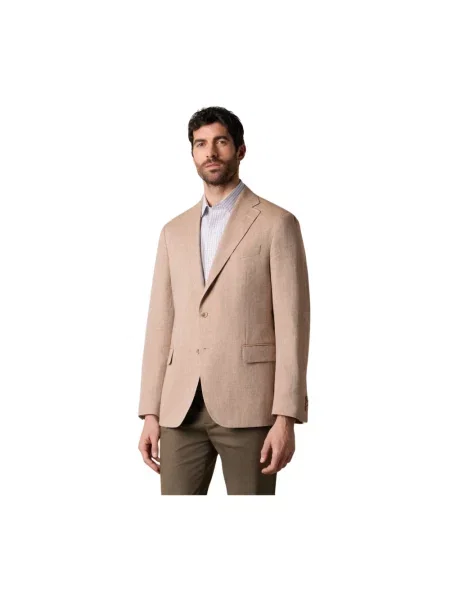 Marynarka Brooks Brothers wełniana w jodełkę brązowa