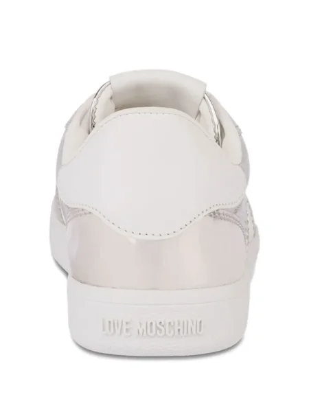 Tenisice Love Moschino s uzorkom srca srebrena