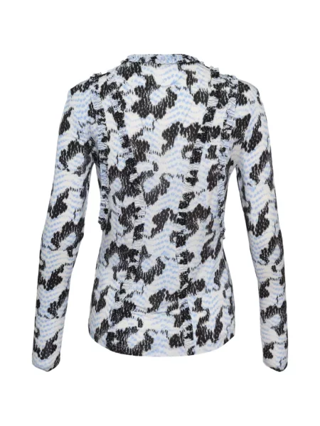 Lung top Ulla Johnson cu volane albastru