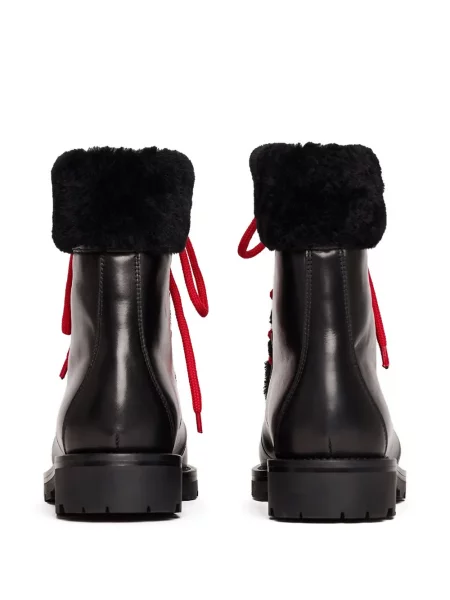 Botine Scarosso cu șireturi din dantelă negru