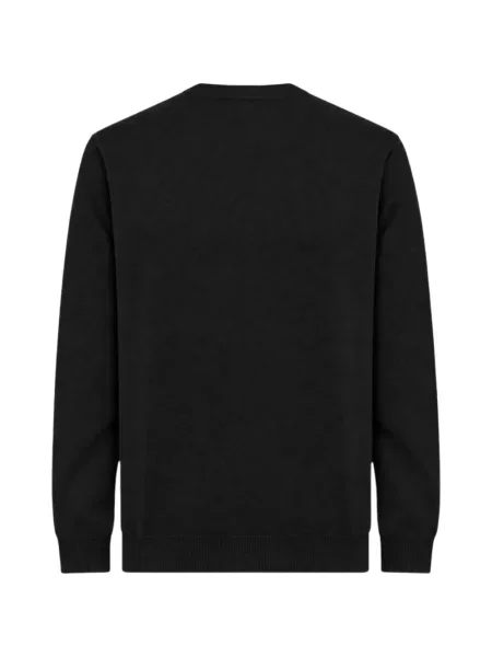 Pulover Costumein de lână cu decolteu rotund negru