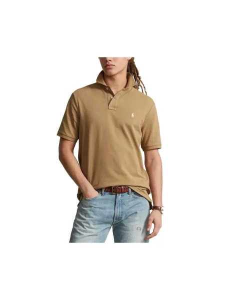 Koszulka polo Polo Ralph Lauren z logo beżowa