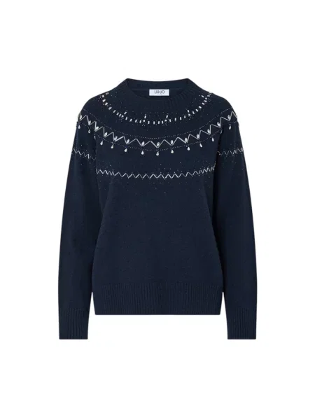 Sweter Liu Jo wełniany niebieski