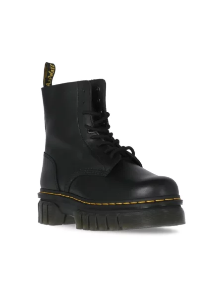 Lekkie botki Dr. Martens skórzane na płaskim obcasie czarne