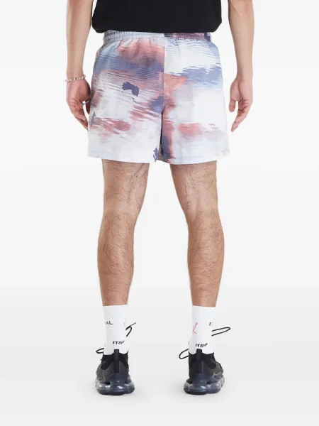 Pantaloni scurți Nike cu imprimeu geometric cu imagine din canvas negru