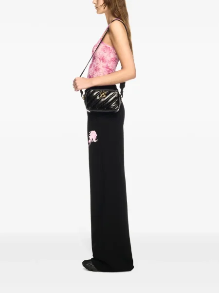 Pikowana torebka skórzana Off-white skórzana biała