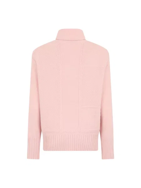 Sweter z golfem Malo z kaszmiru różowy