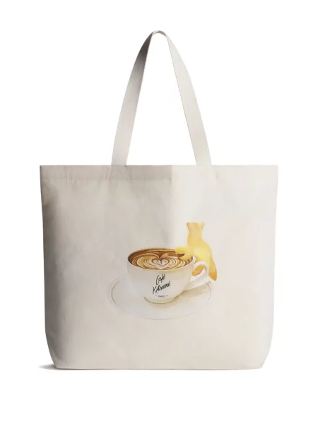 Geantă Café Kitsuné cu imagine
