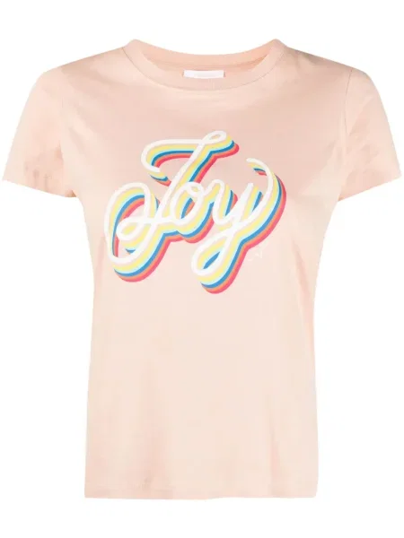 Tricou See By Chloe cu imagine roz