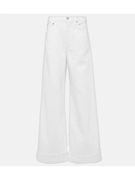 Blugi Agolde cu talie înaltă alb