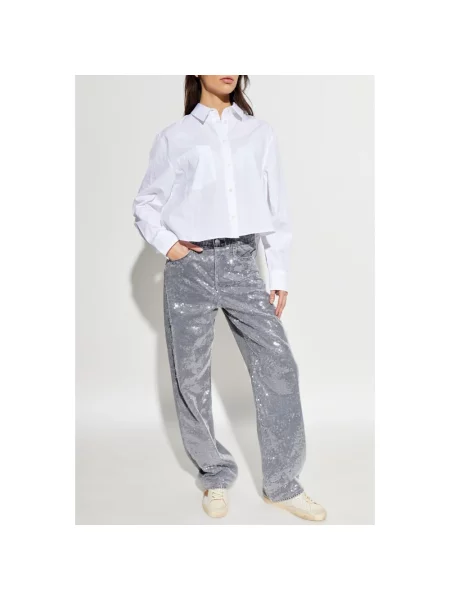 Jeansy Rag & Bone z cekinami szare