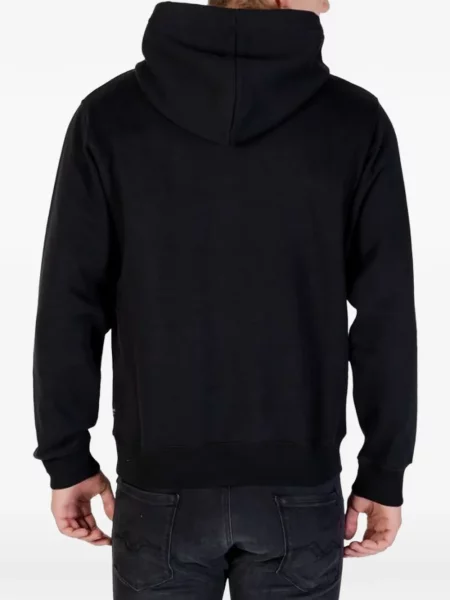Hoodie Replay με σχέδιο με κορδόνι μαύρο