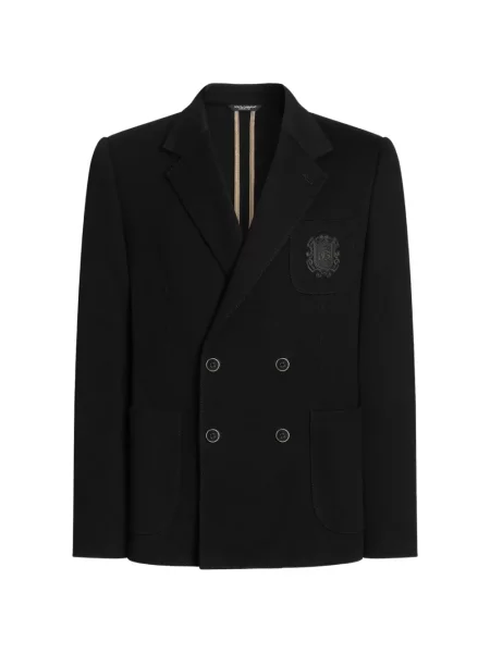 Geacă Dolce & Gabbana din jerseu negru