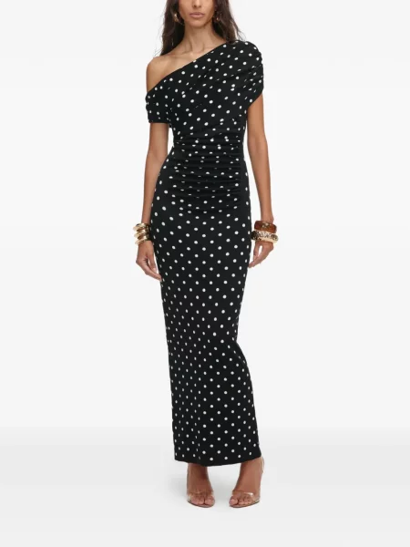 Rochie maxi Self-portrait cu buline de costum negru