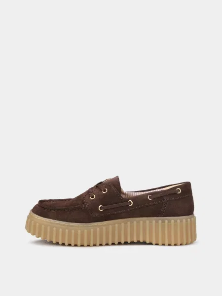 Замшевые ботинки Clarks коричневые