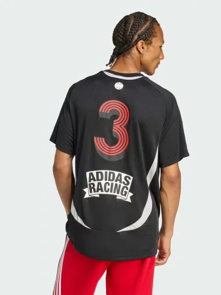 Переработанный футболка Adidas черная