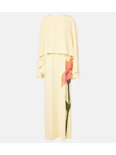 Rochie Costarellos cu model floral galben