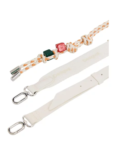 Geanta crossbody Desigual cu autograf bej